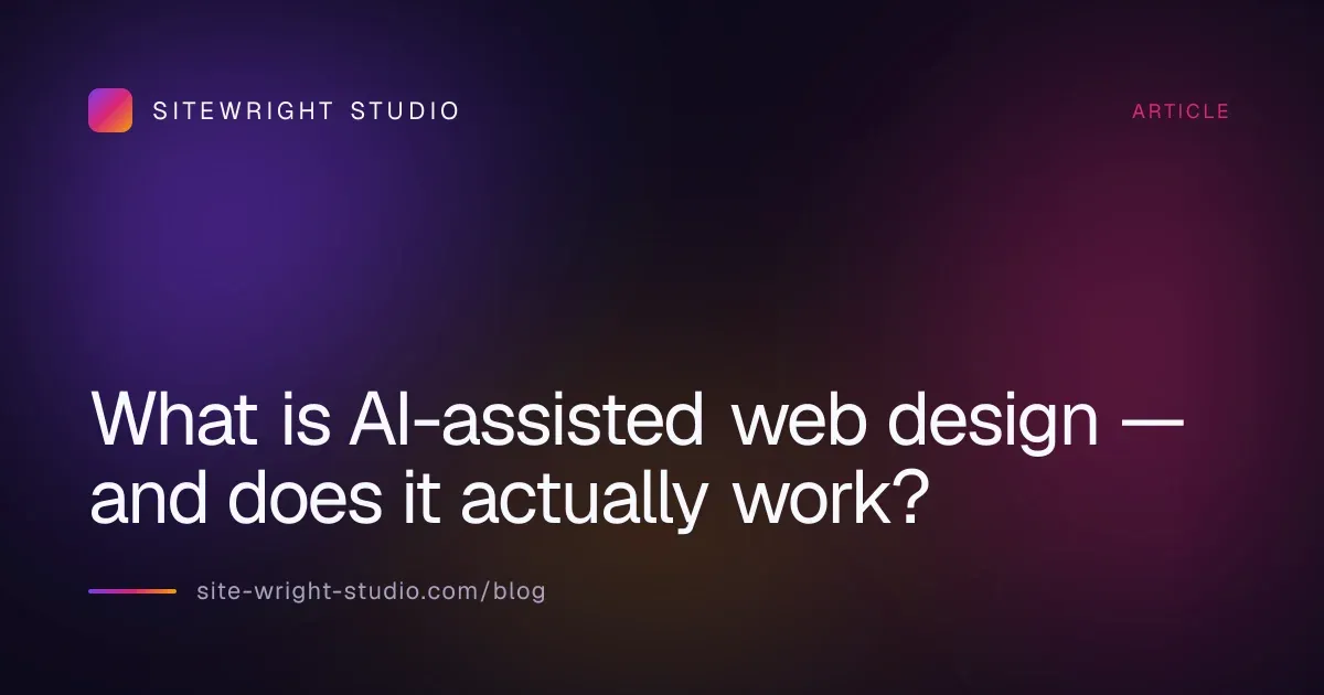 What is AI-assisted web design — and does it actually work?