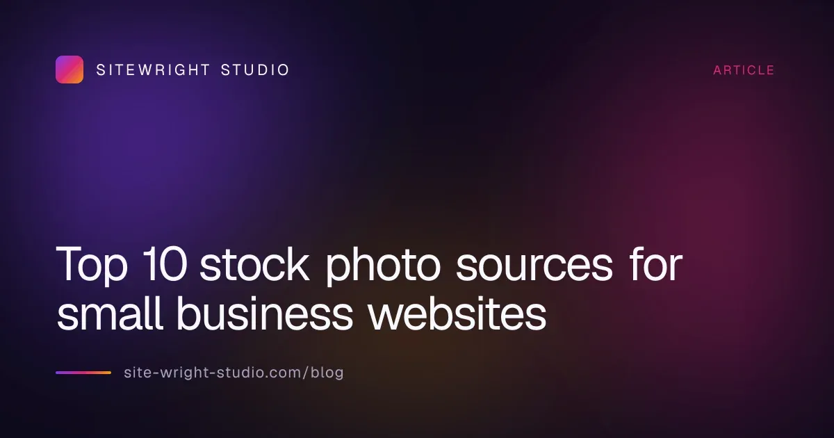 Top 10 stock photo sources for small business websites