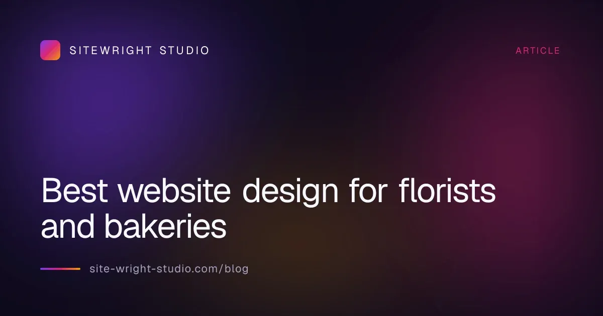 Best website design for florists and bakeries