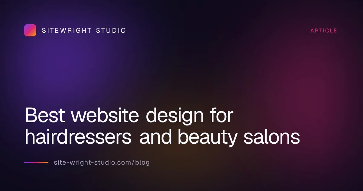 Best website design for hairdressers and beauty salons