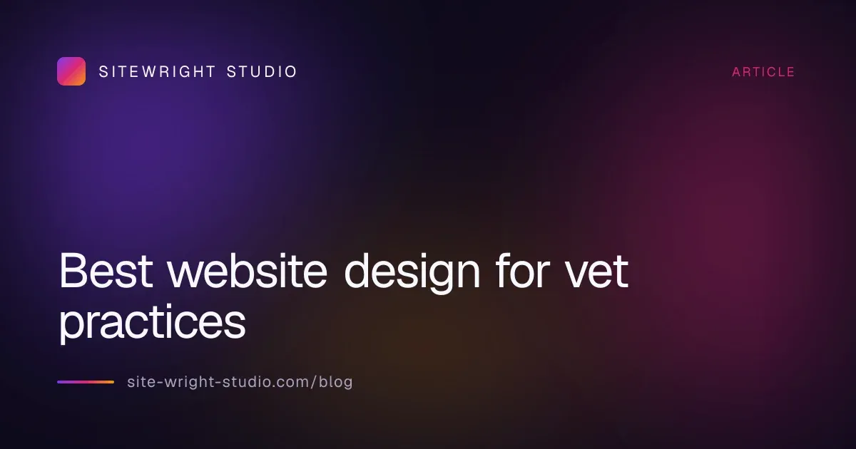 Best website design for vet practices